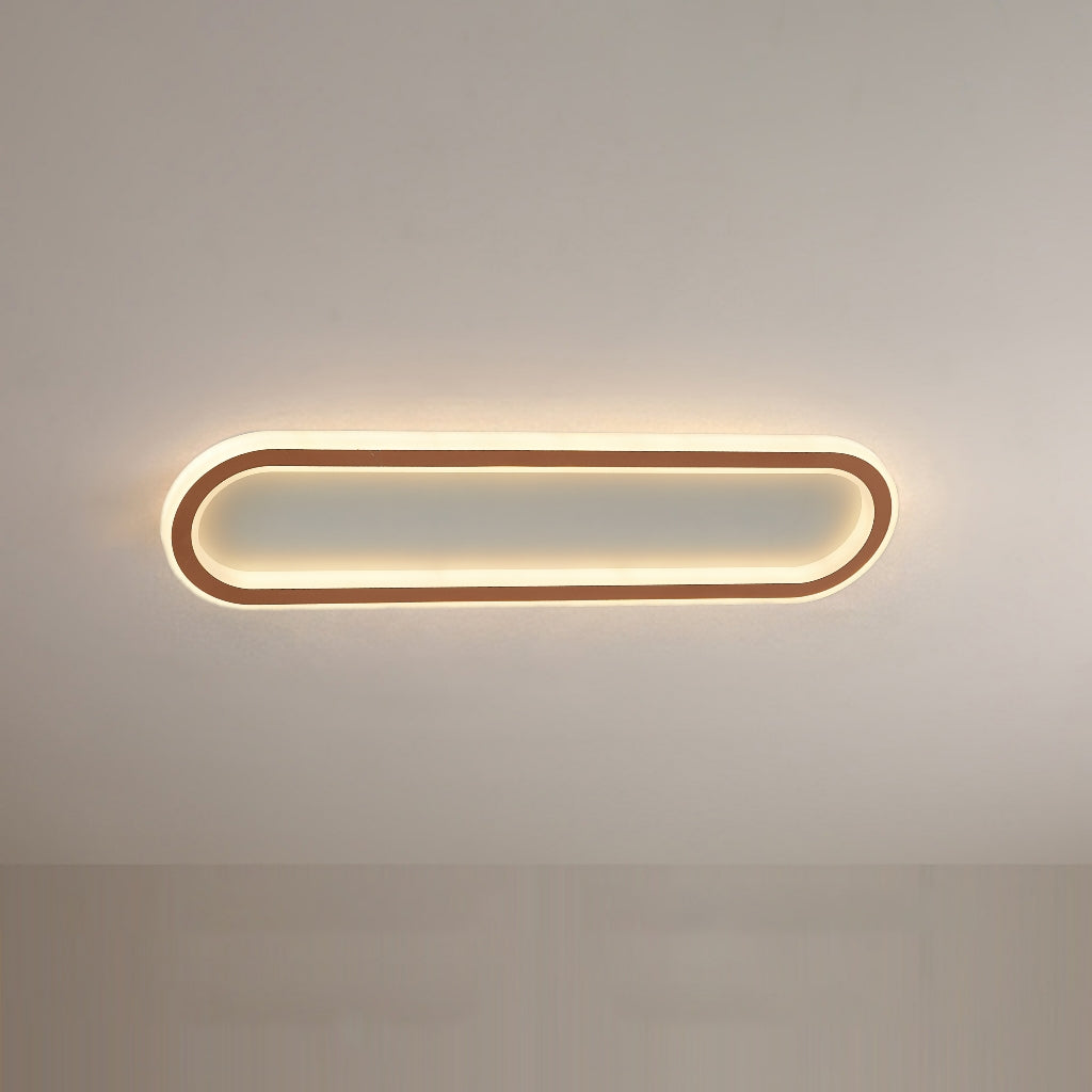 Arisha Modern Rectangular Flush Mount Ceiling Light Black Gold Rose Gold