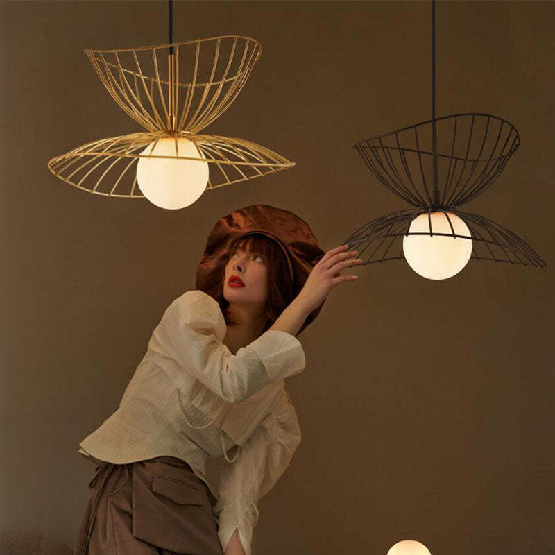 Ritta Pendant Light Modern, Metal, Gold/Black, Kitchen Island