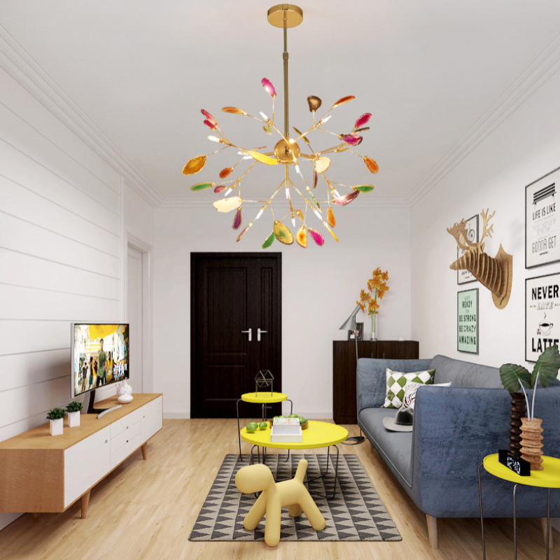 Aria Agate Creative Colourful Chandelier Bedroom/Living Room