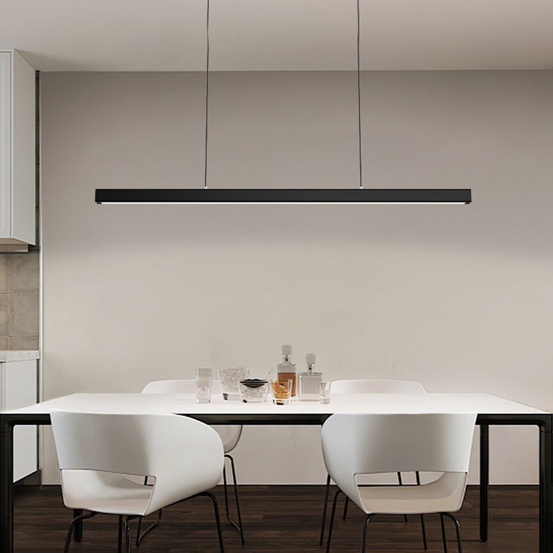 Arisha Minimalist Classic Black & White Linear Pendant Light