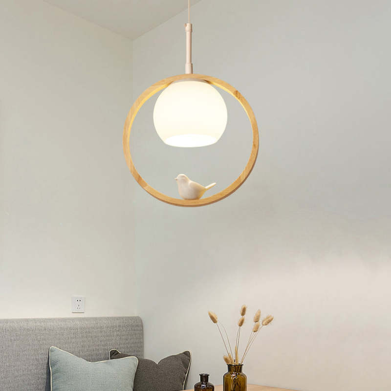 Arisha Wood Bird Aisle Pendant Light Staircase Porch Light