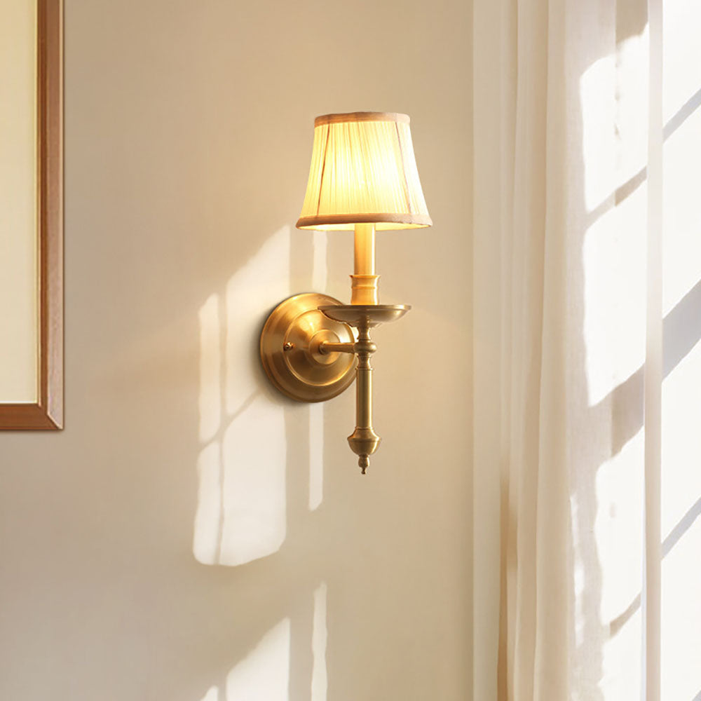 Tiffany Metal Fabric Vanity Indoor Wall Lamp Bedroom/Dining Room