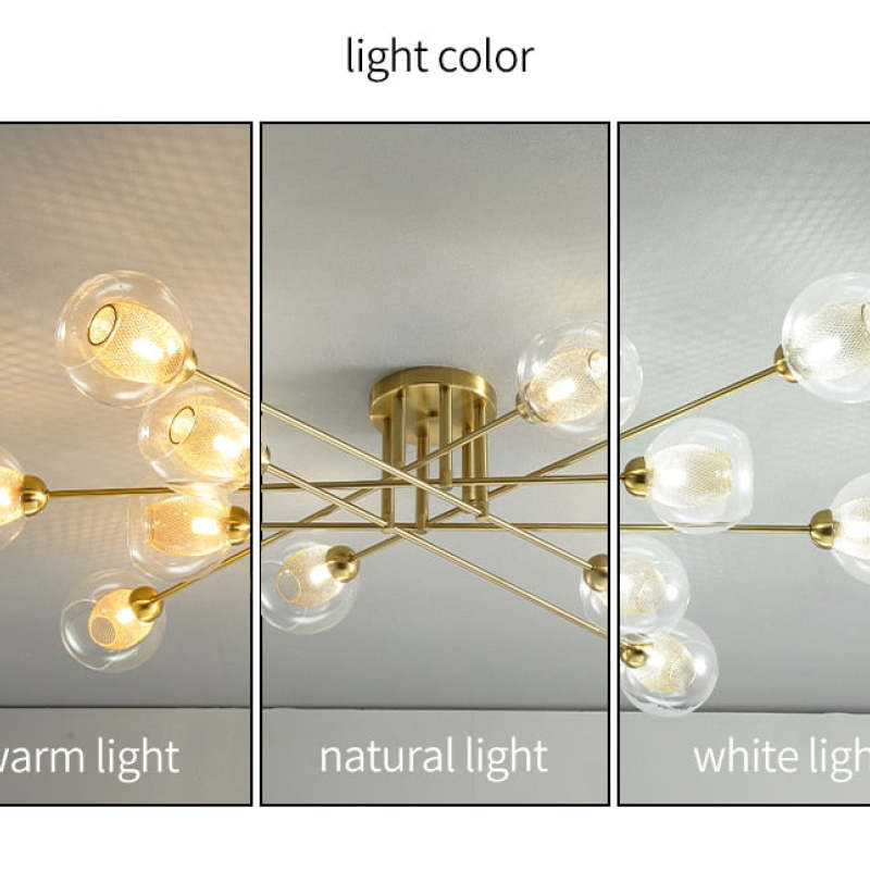 Valentina Industrial Glass Globe Chandelier LED, 6 Style