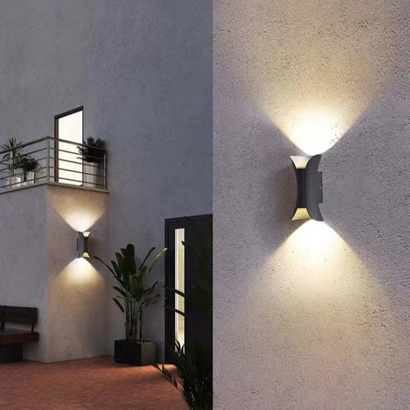 Ray Curved Outdoor Wall Mounted Led Lamp