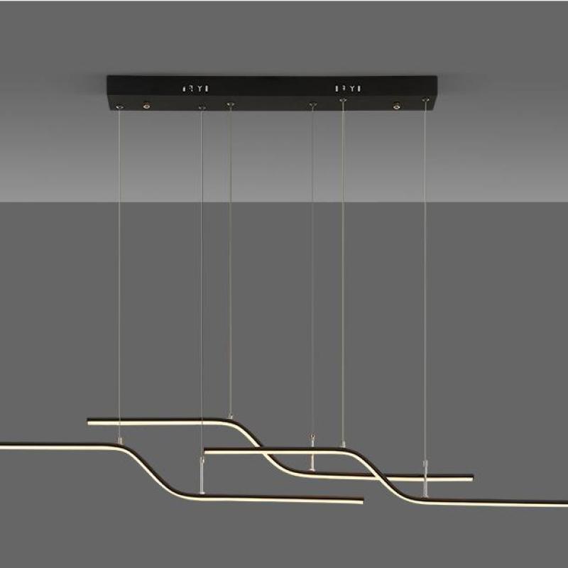 Arisha Minimalist Geometric Metal 3 Light Pendant Light, Dining Room