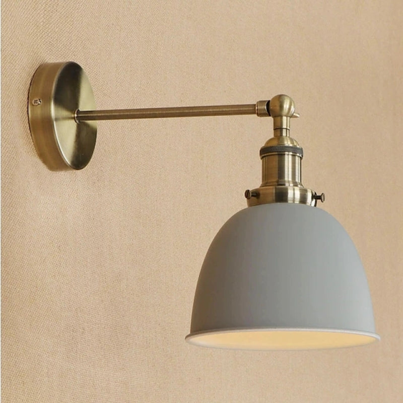 Epoch Hanging Wall Lamp Retro/Vintage, Metal/LED, Black/White/Gray, Bedroom