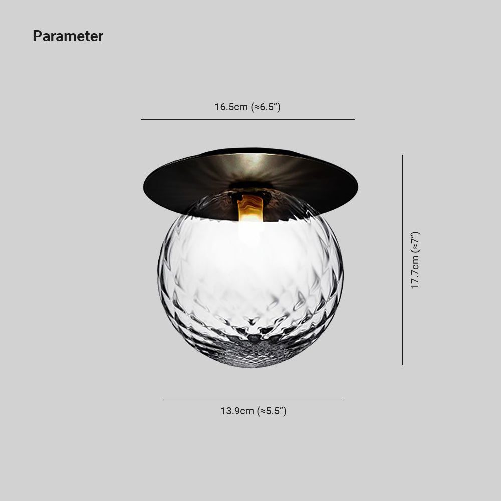 Valentina Chic Sphere Bathroom Glass Wall Lamp