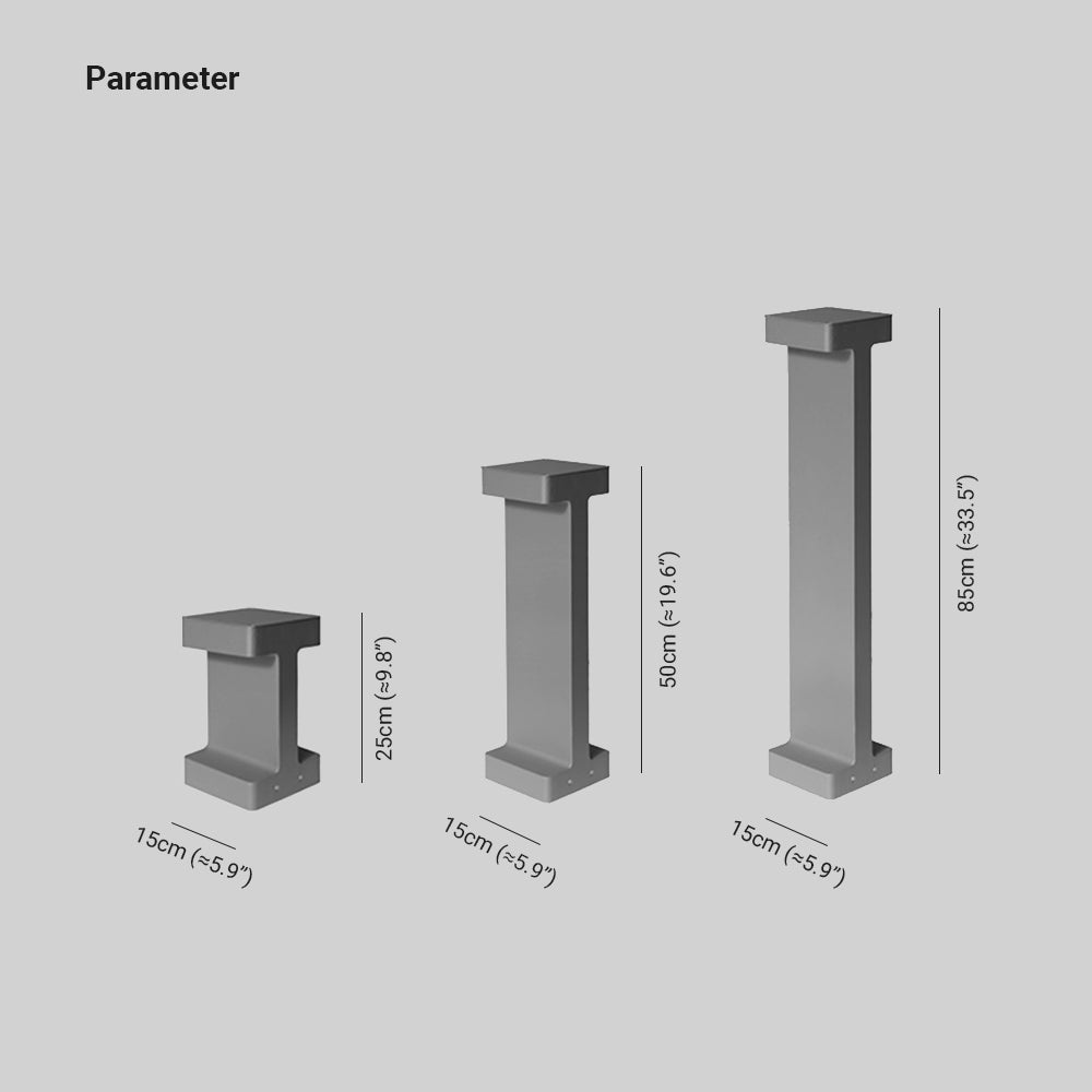Ray Modern Metal T-Shaped Solar Outdoor Path Light, Black