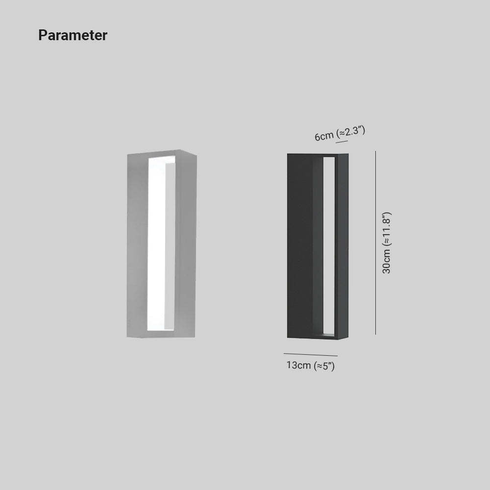 Ray Modern Hollow Outdoor Wall Lamp, Black/White