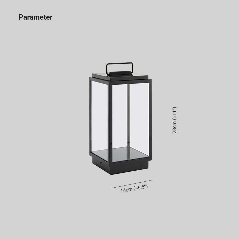 Ray Minimalist Cuboid Outdoor Floor Lamp, Hardwired, Black