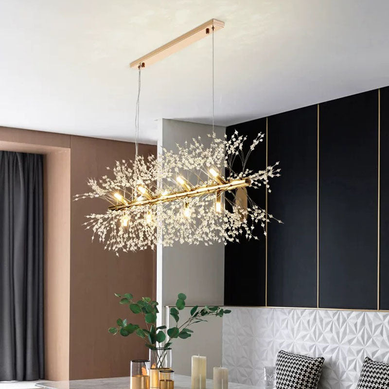 Arisha Creative Art Chandelier Crystal Pendant Light for Dining Room