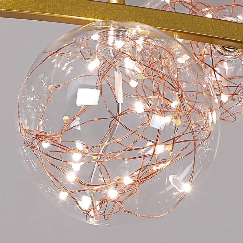 Valentina Art Deco Luminous Sphere Cluster Glass Pendant Light