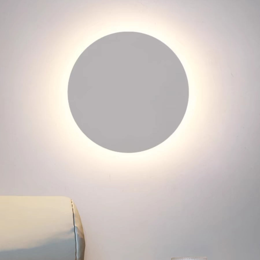 Ray Minimalist Round/Square Outdoor Wall Lamp LED, Black/White
