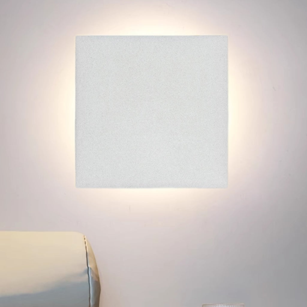 Ray Minimalist Round/Square Outdoor Wall Lamp LED, Black/White