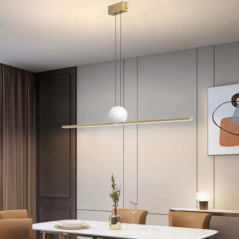 Arisha Minimalist Linear Bubble Pendant Light Marble