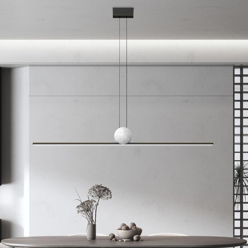 Arisha Minimalist Linear Bubble Pendant Light Marble