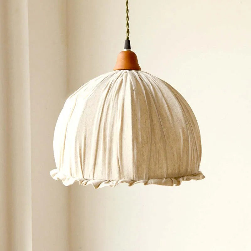 Epoch Vintage Pendant Light Beige, Fabric