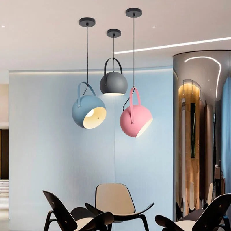 Aira Colorful Art Deco Pendant Light, Spherical, Bedroom