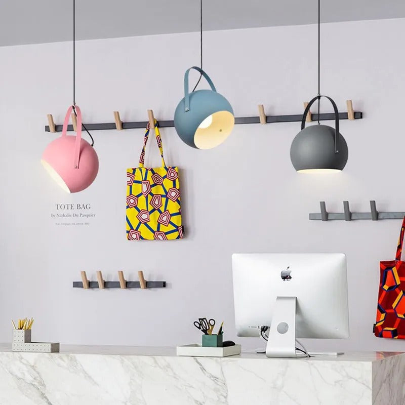 Aira Colorful Art Deco Pendant Light, Spherical, Bedroom
