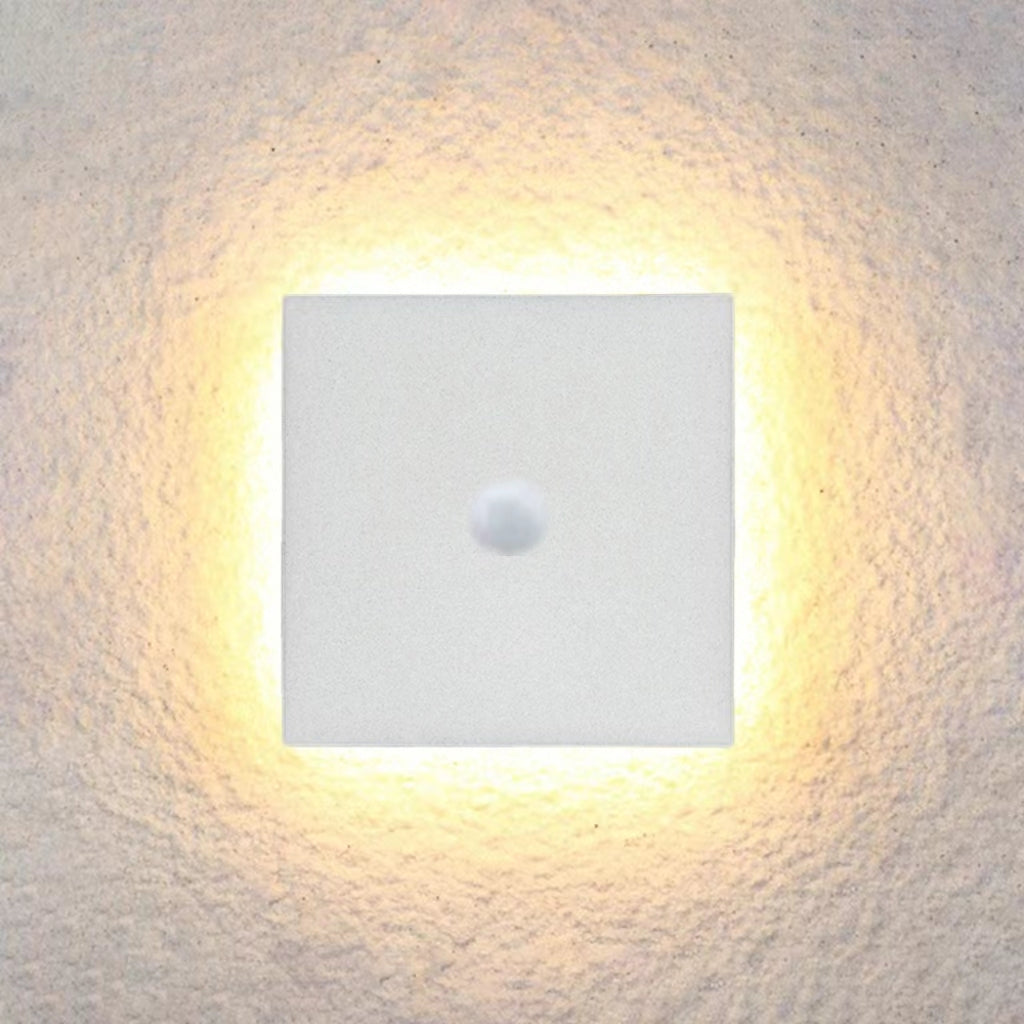Ray Minimalist Round/Square Outdoor Wall Lamp LED, Black/White