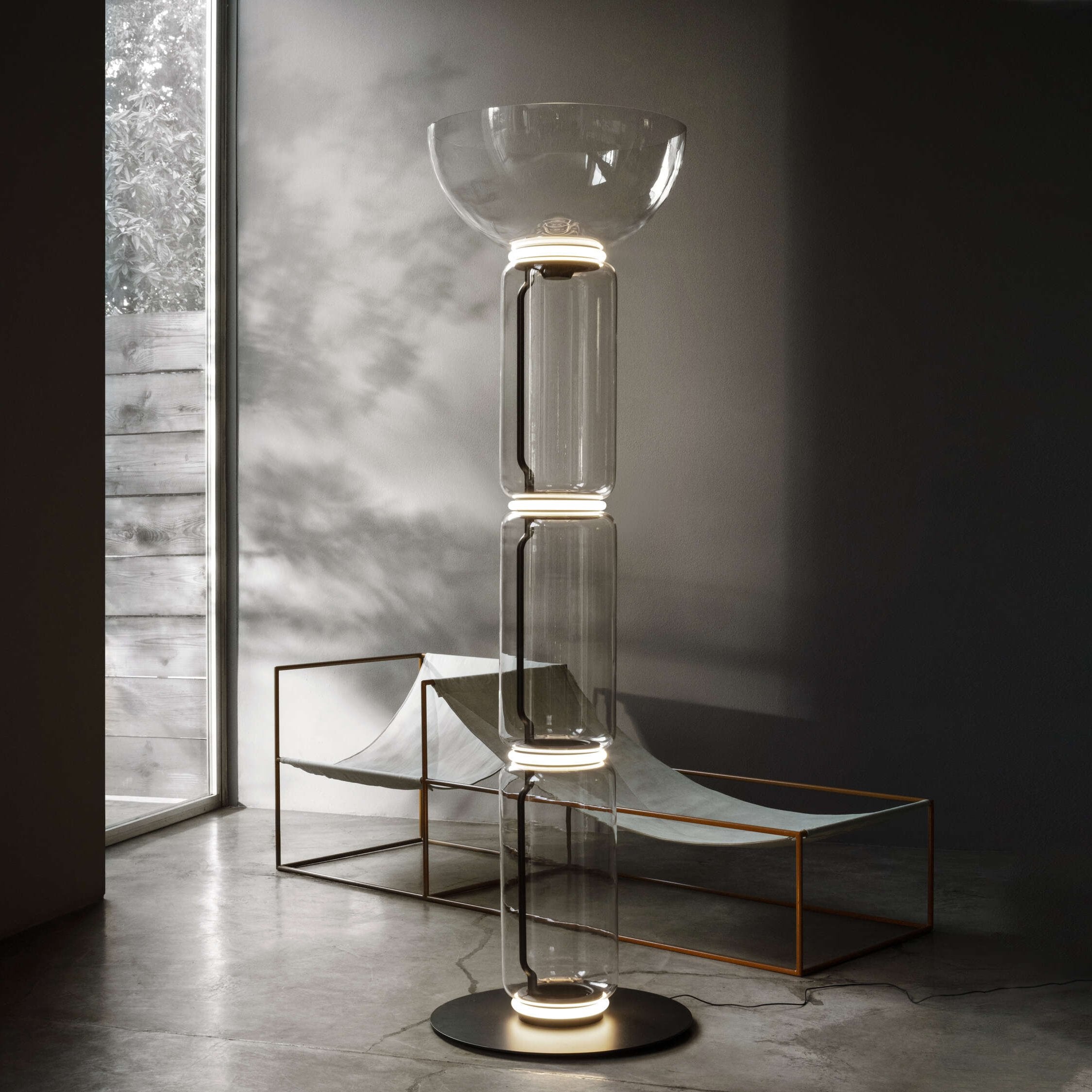 Lustra Floor Lamp Bamboo Glass - Letslighting