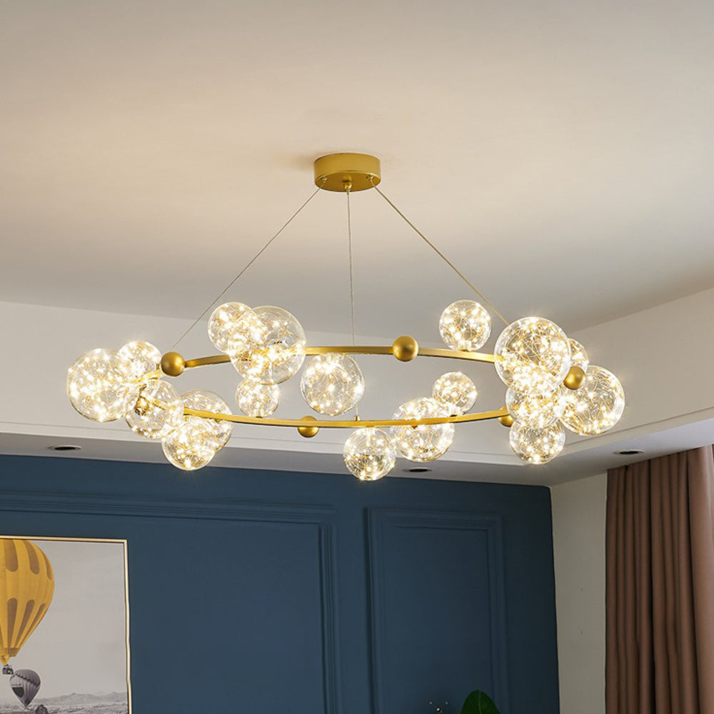Valentina Art Deco Luminous Sphere Cluster Glass Pendant Light