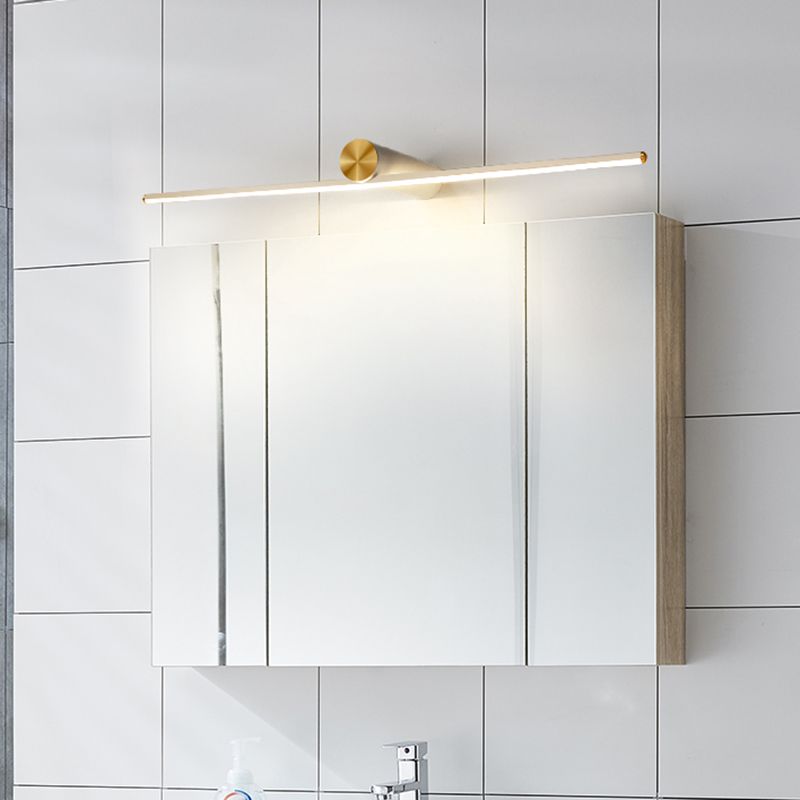 Arisha Modern Metal Linear Mirror Vanity Wall Lamp, Black/White