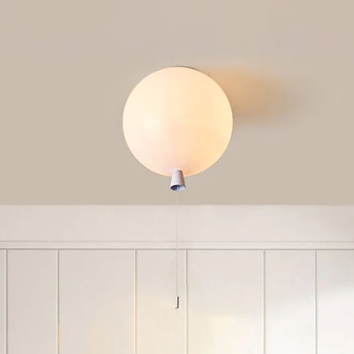 Aria Glossiness Ceiling Light Balloon Flush Mount, Bedroom