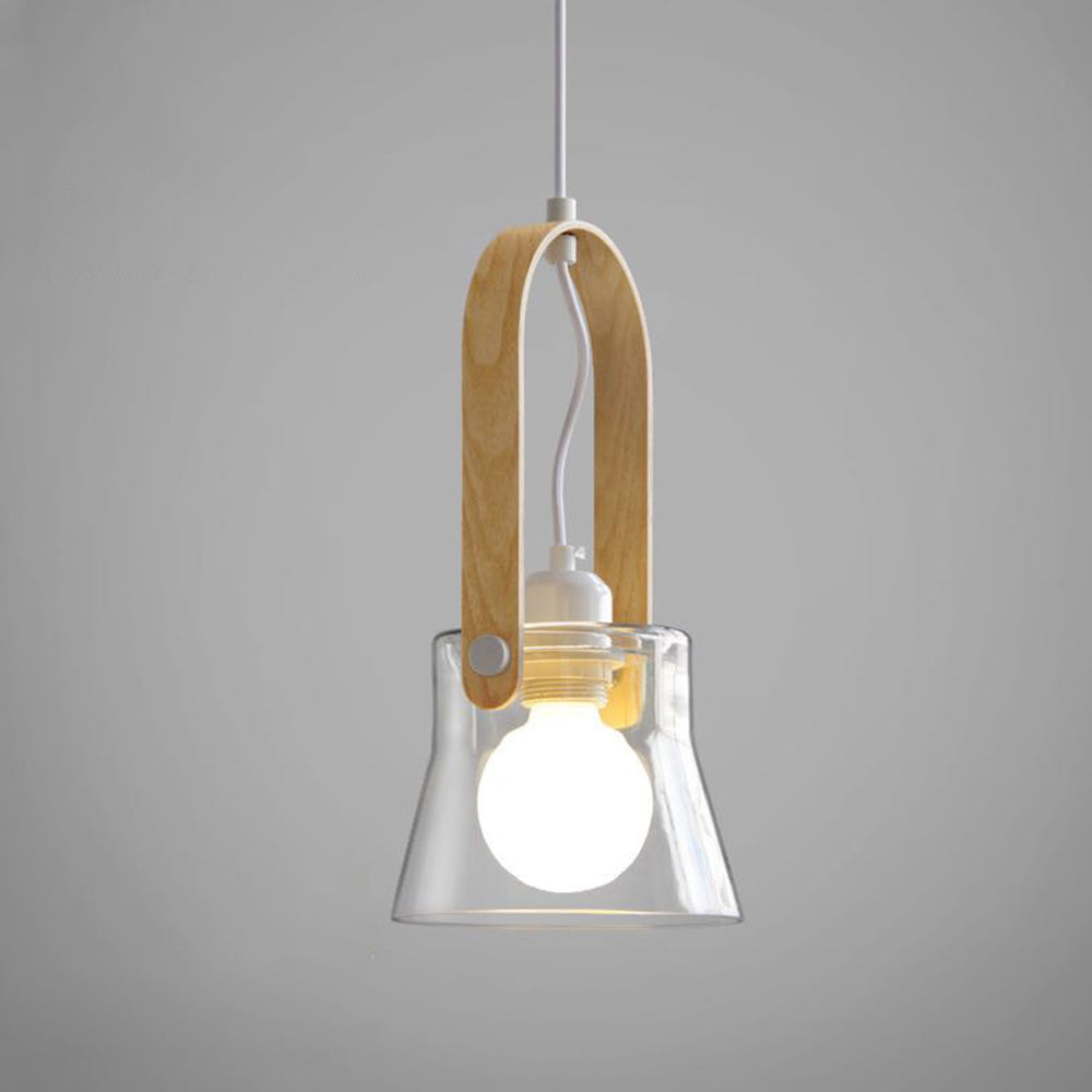 Valentina Minimalist Bowl Shaped Glass Pendant Light, Clear