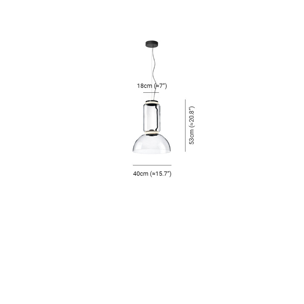 Valentina Minimalist Combination Glass Pendant Light, Clear