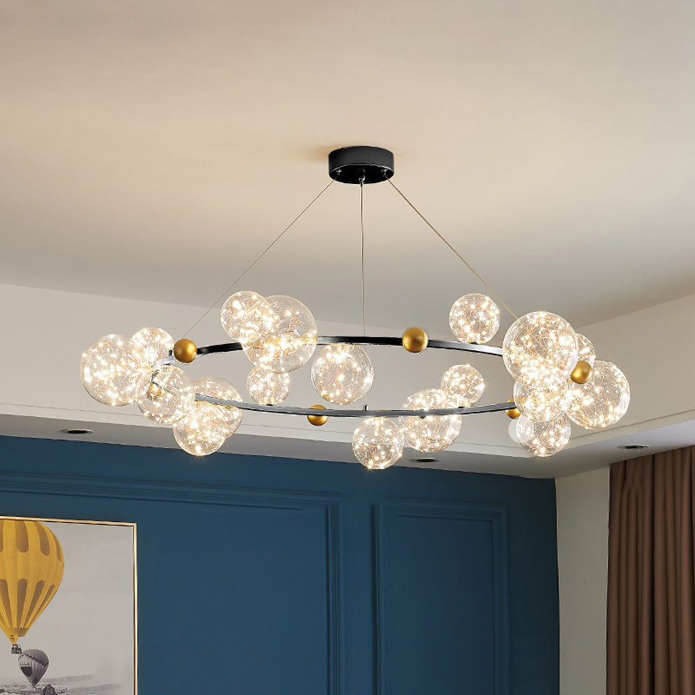 Valentina Art Deco Luminous Sphere Cluster Glass Pendant Light