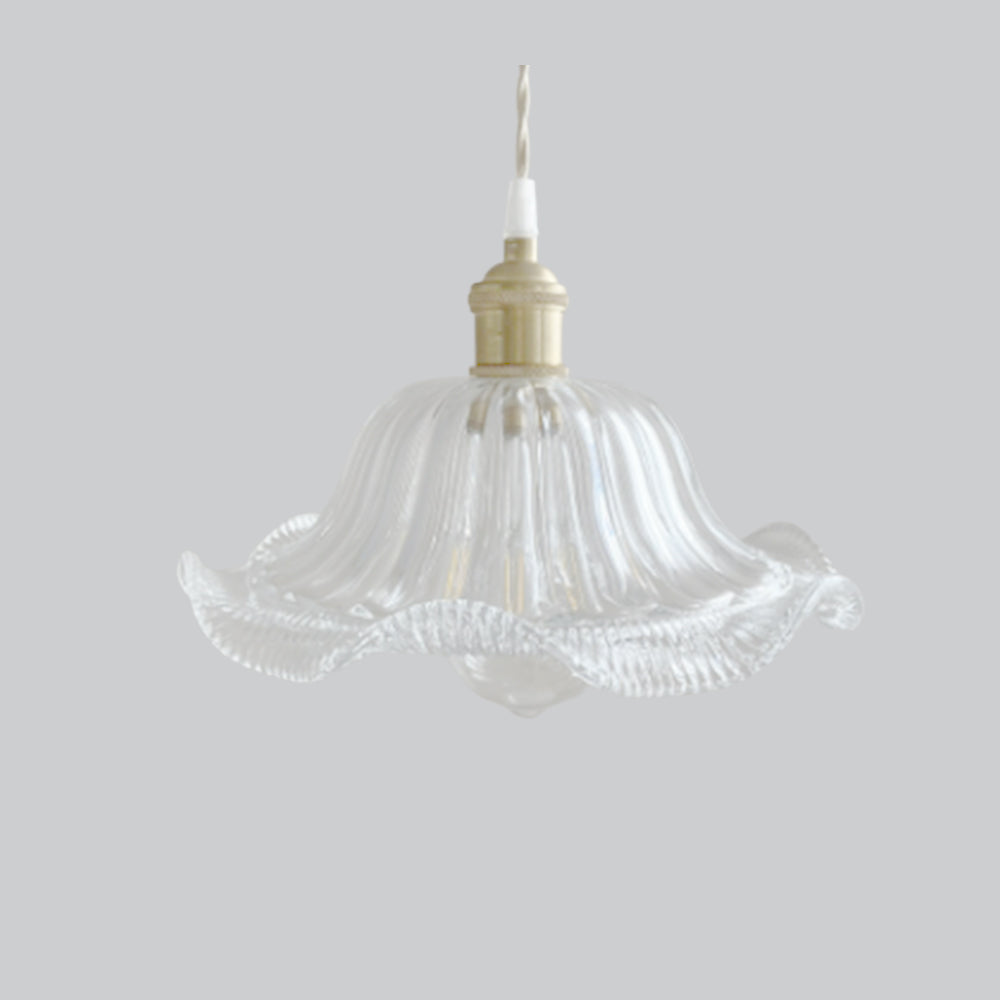 Valentina Art Deco Blown Brass & Glass Pendant Light, 7 Styles