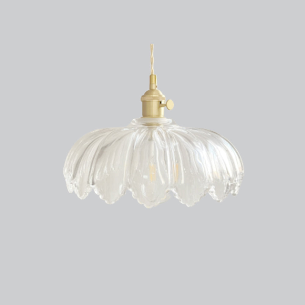 Valentina Art Deco Blown Brass & Glass Pendant Light, 7 Styles