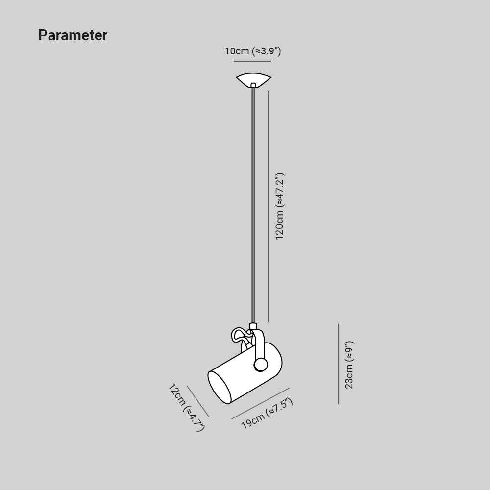 Aira Modern Pendant Light, Angle Adjustable