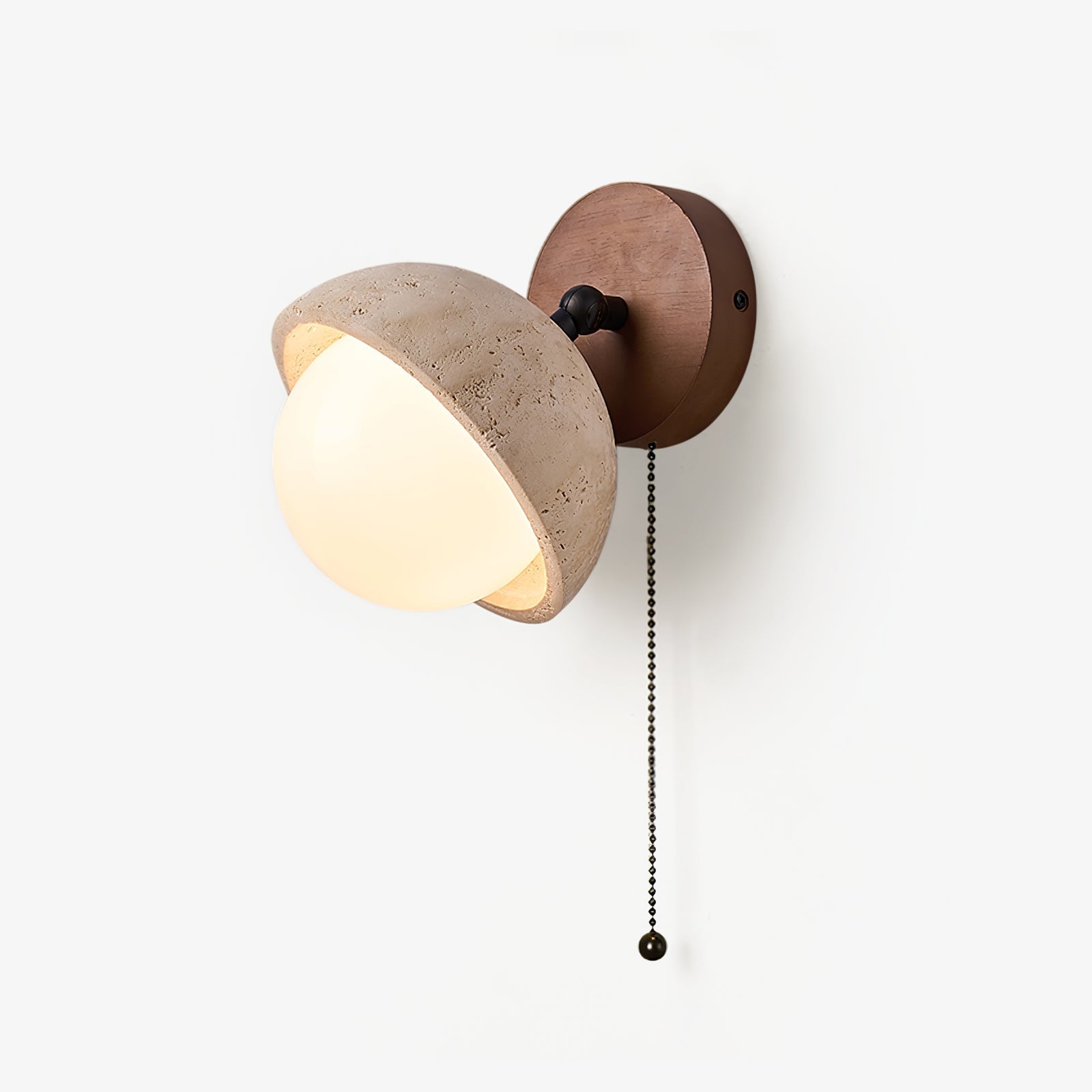 Avtale Arc-Shaped Travertine Wall Light - Neutralighting