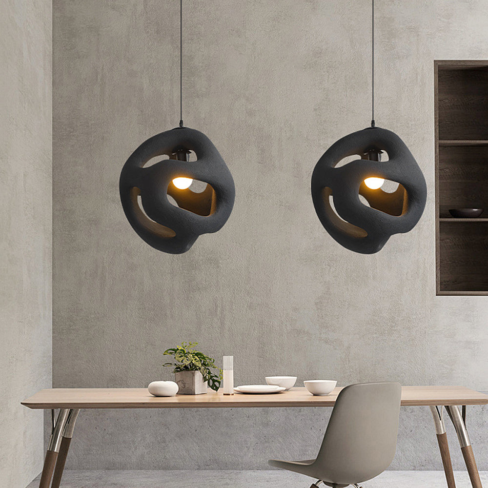 Avi Modern Metal/Resin White/Black Pendant Light