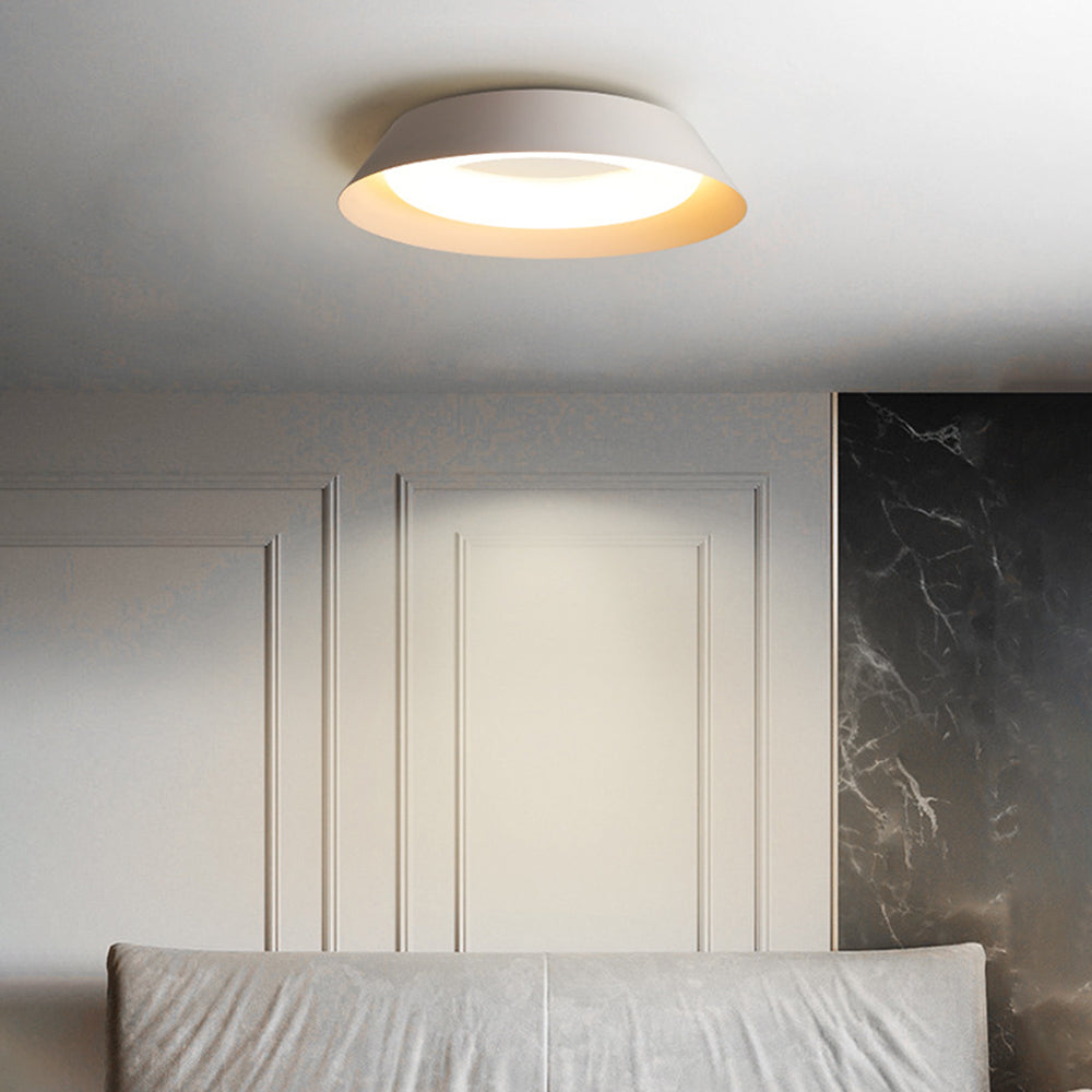 Arisha Nordic Bowl Metal/Acrylic Flush Mount Ceiling Light, White