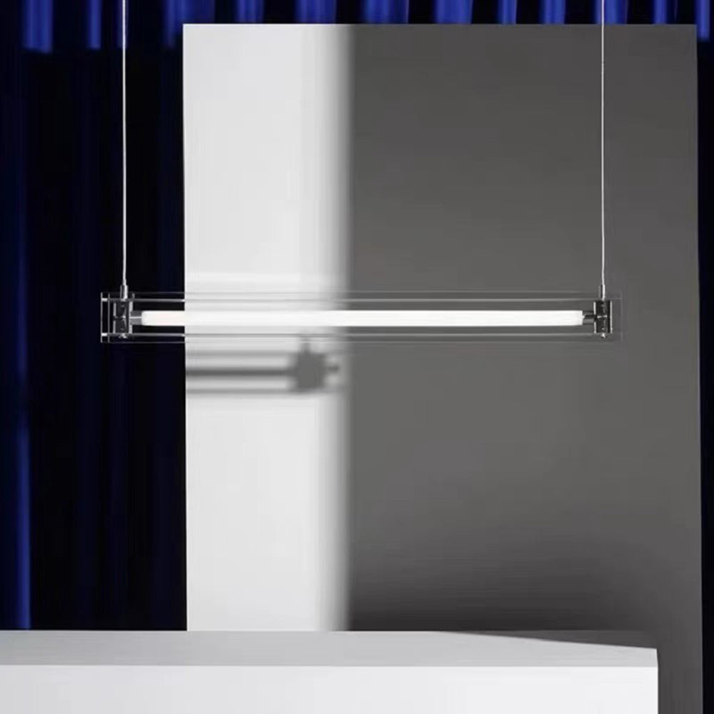 Arisha Minimalist Linear Metal Pendant Light,White
