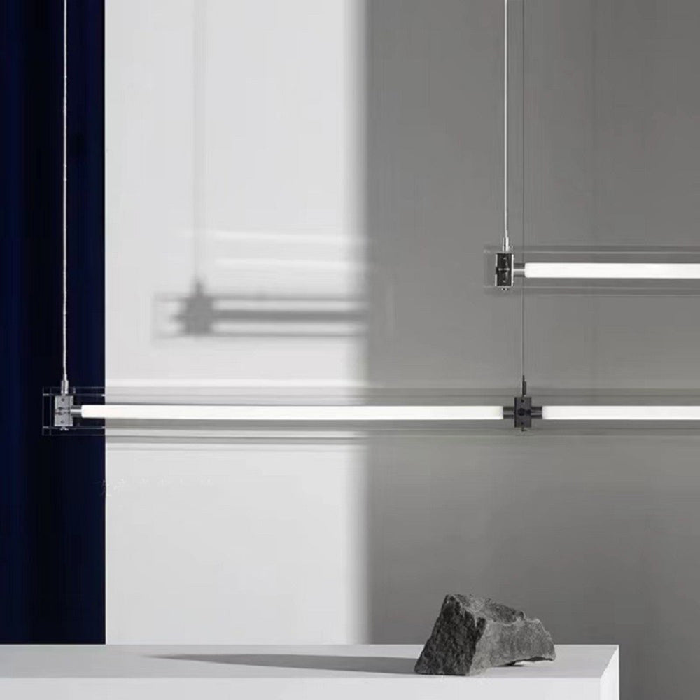 Arisha Minimalist Linear Metal Pendant Light,White