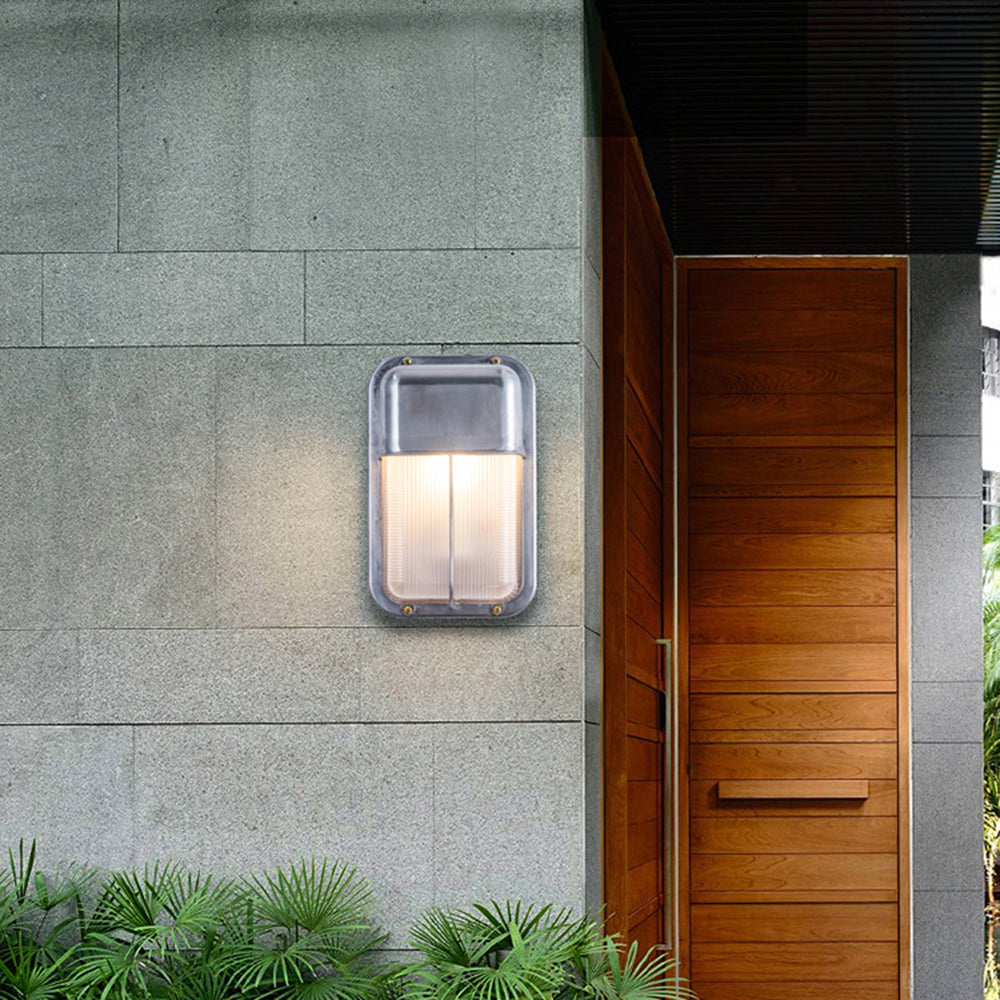 Ray Outdoor Wall Lamp Geometric Modern Silver Waterproof