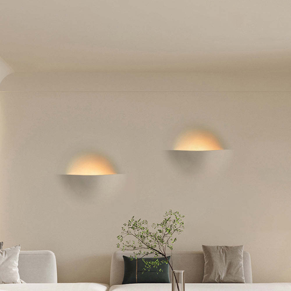 Aria Modern Recessed Metal/Plaster LED Wall Lamp, White