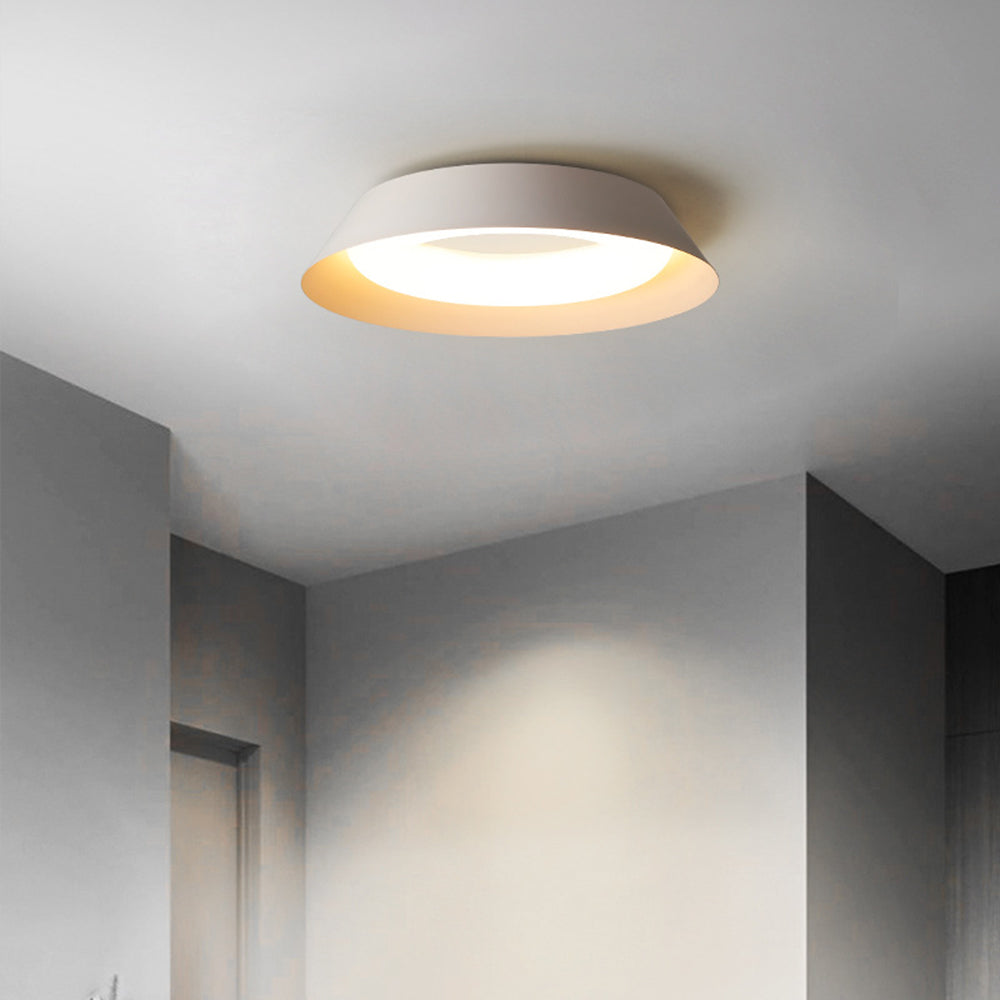 Arisha Nordic Bowl Metal/Acrylic Flush Mount Ceiling Light, White