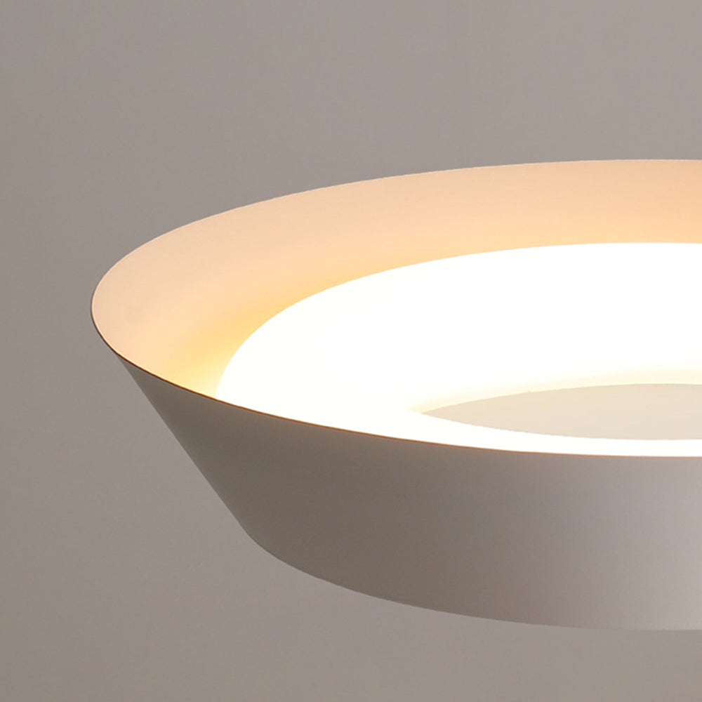 Arisha Nordic Bowl Metal/Acrylic Flush Mount Ceiling Light, White