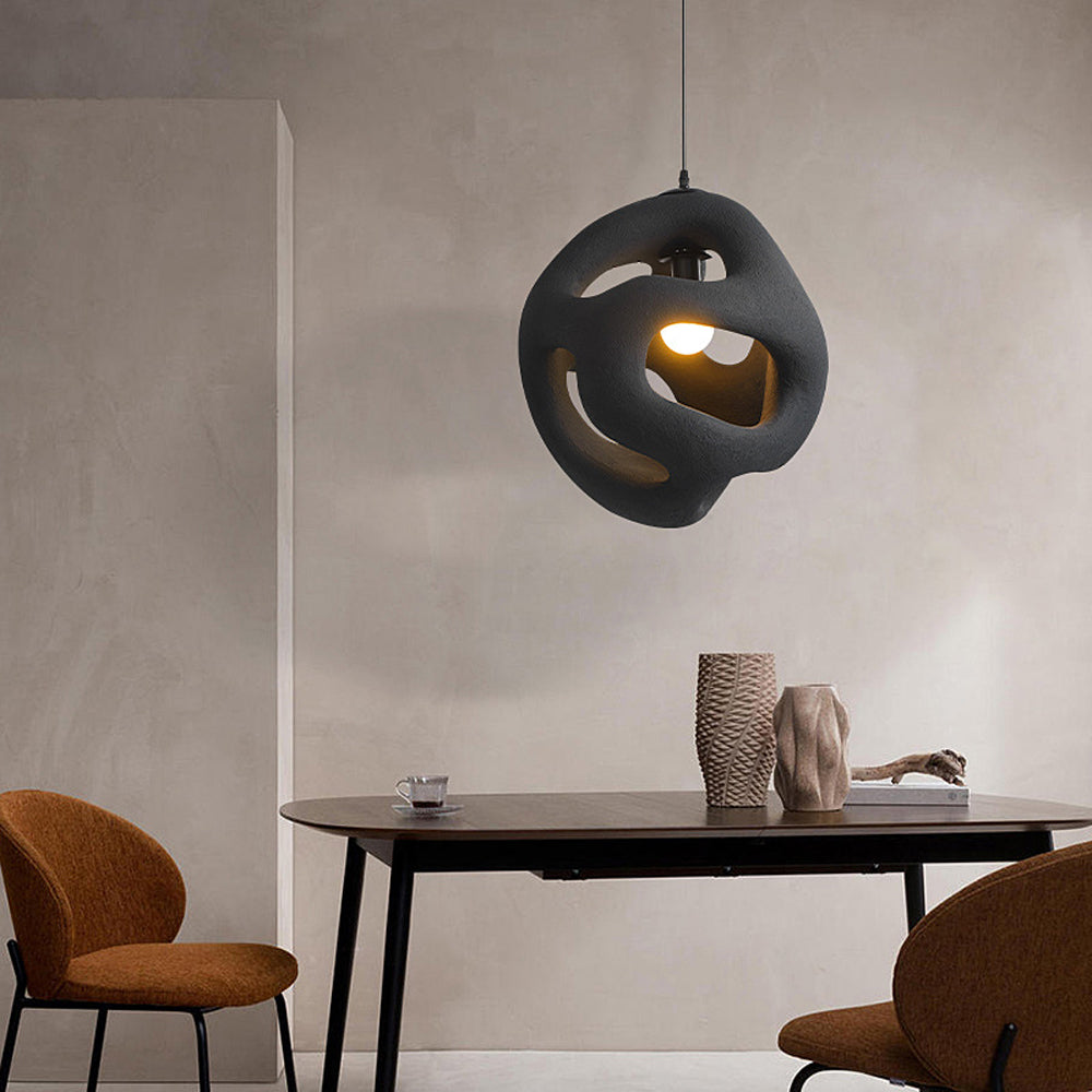 Avi Modern Metal/Resin White/Black Pendant Light