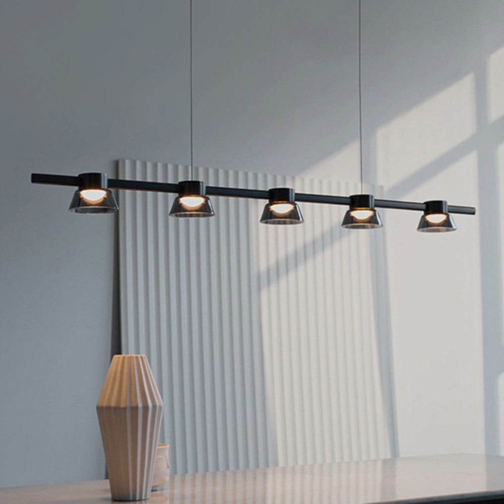 Arisha Modern Linear Metal Pendant Light,Black