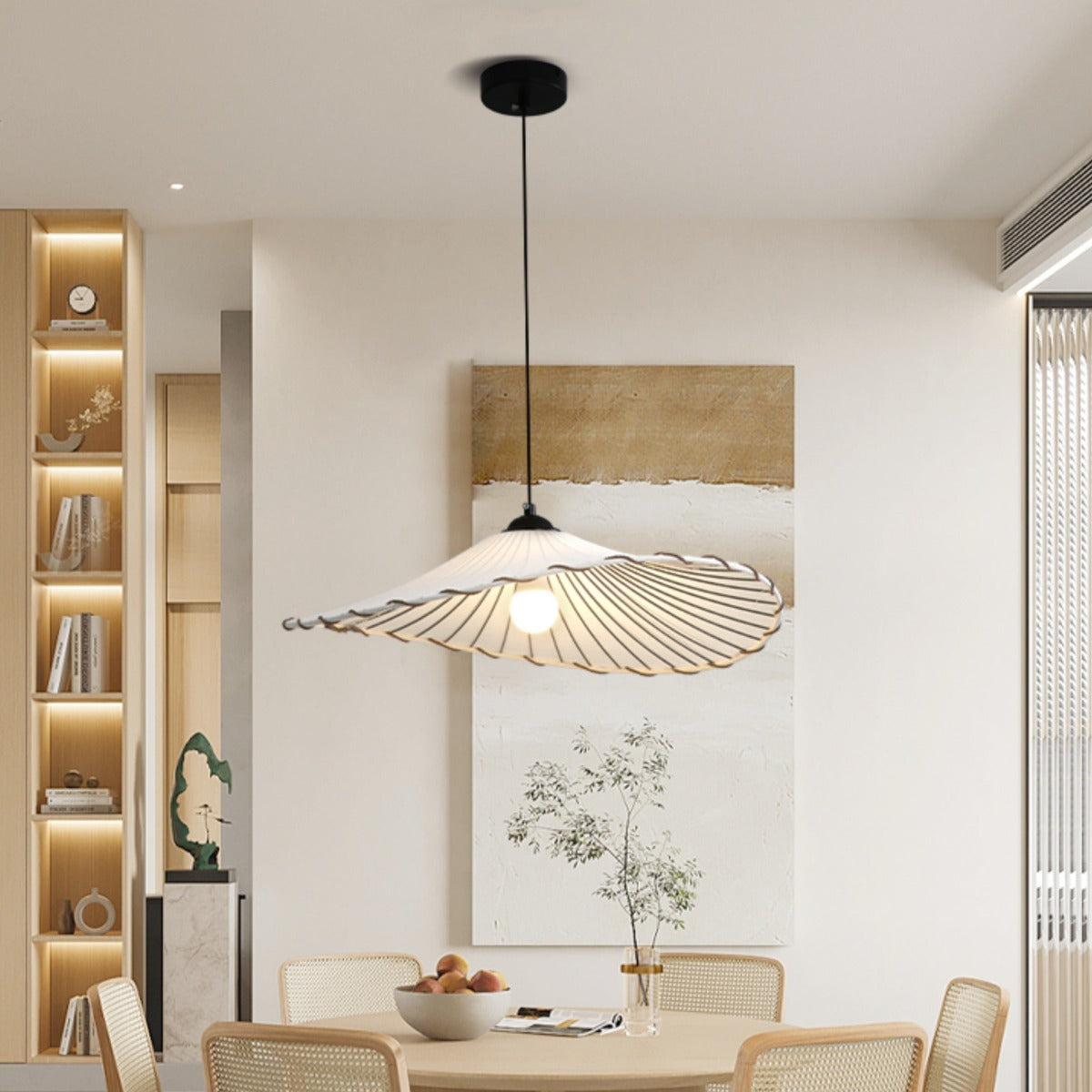Ritta Boho Decorative LED Pendant Light Yellow Fabric Bedroom Restaurant