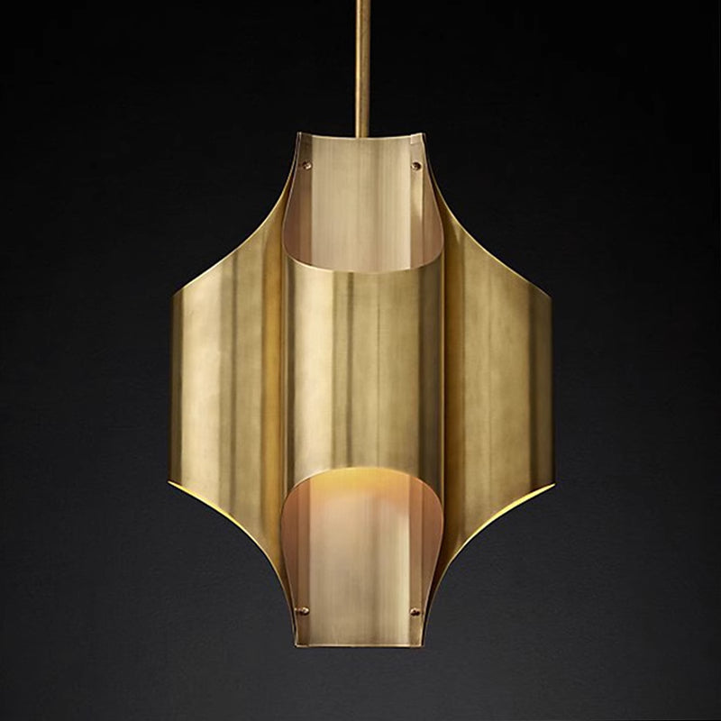Arisha Simple Retro Creative Chandelier Brass Metal Bedroom