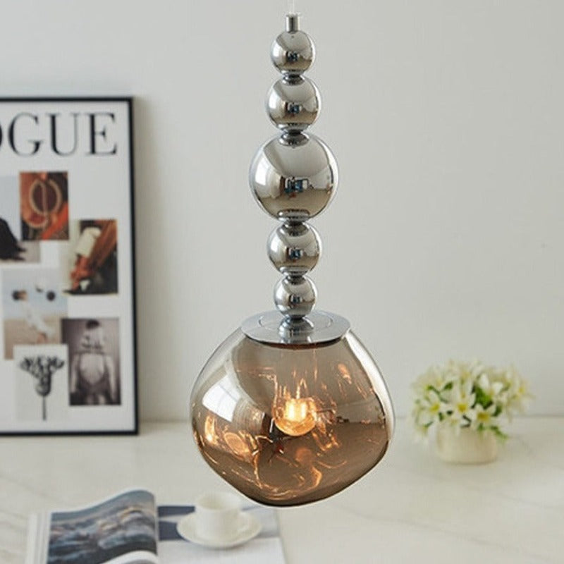Valentina Retro LED Pendant Light Chrome Metal/Acrylic Bedroom