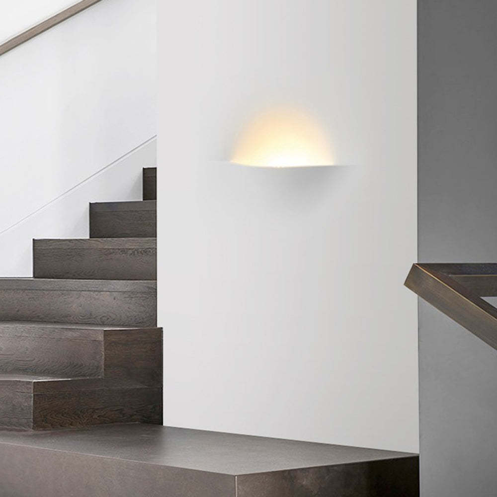Aria Modern Recessed Metal/Plaster LED Wall Lamp, White