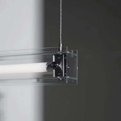 Arisha Minimalist Linear Metal Pendant Light,White
